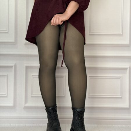 تنخور ساپورت تو کرکی سه بعدی ساق شلواری، مدل جذب، بافت کرکی نرم و ضخیم، فری سایز ۳۶ تا ۴۶