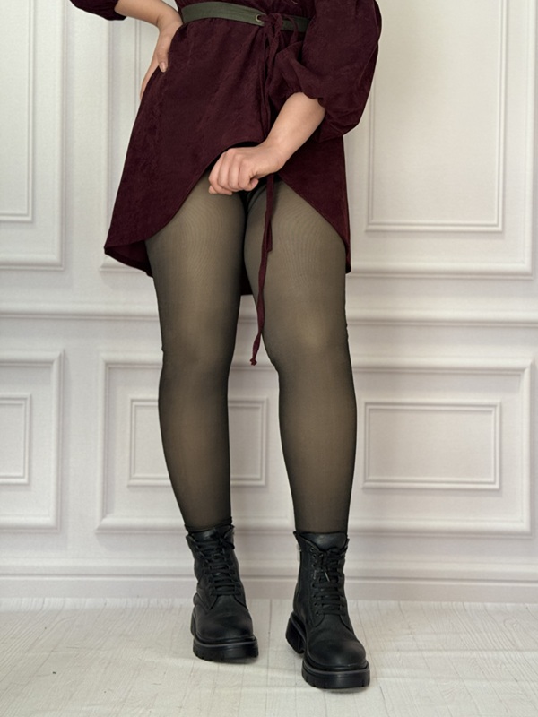 تنخور ساپورت تو کرکی سه بعدی ساق شلواری، مدل جذب، بافت کرکی نرم و ضخیم، فری سایز ۳۶ تا ۴۶