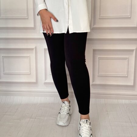 لگ نخی زنانه مشکی کشی، نمای کامل جلو روی مانکن