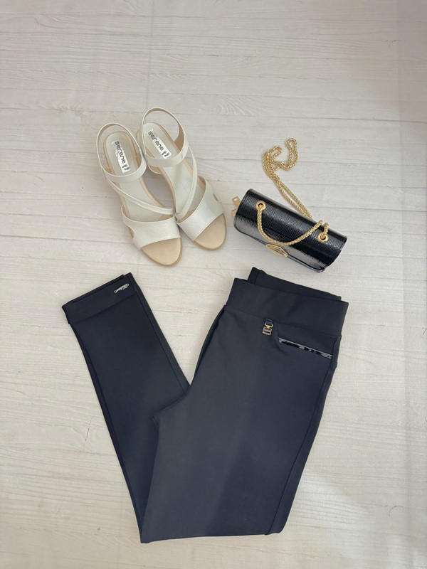 نمای کامل شلوار نخ سوزنی زنانه مدل پاکتی – طراحی آزاد و کمر کشی