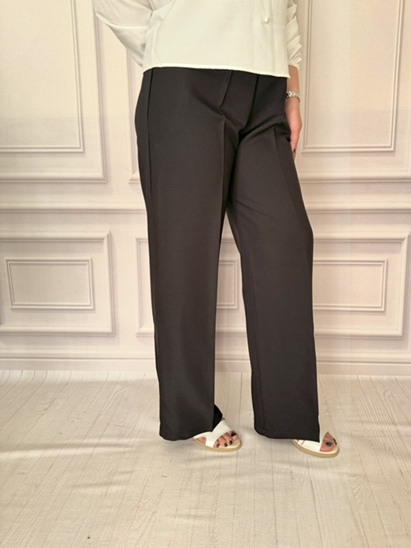 نمای بغل شلوار زنانه نخ کبریتی بگ – رنگ مشکی