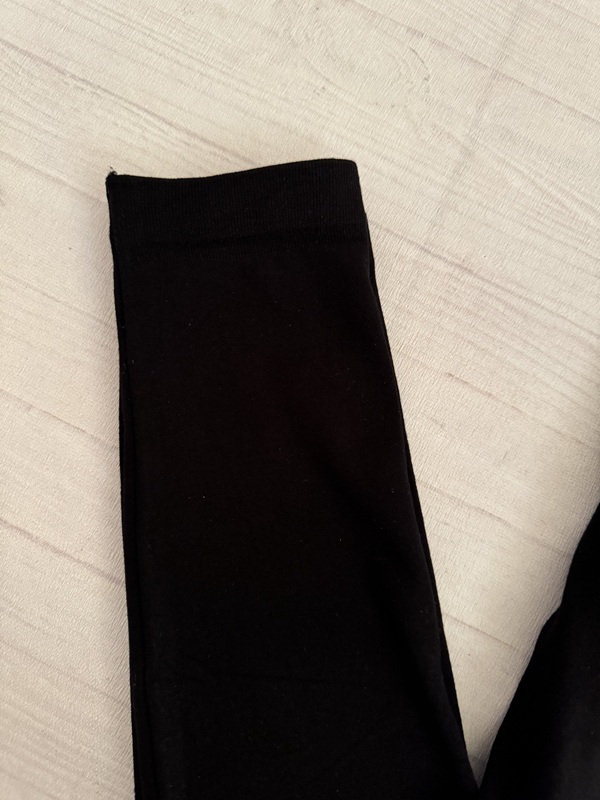 نمای دمپای جذب ساپورت تو پشمی مشکی، دوخت ظریف و مدل فیت مچ پا، گرم و مناسب برای زیر بوت