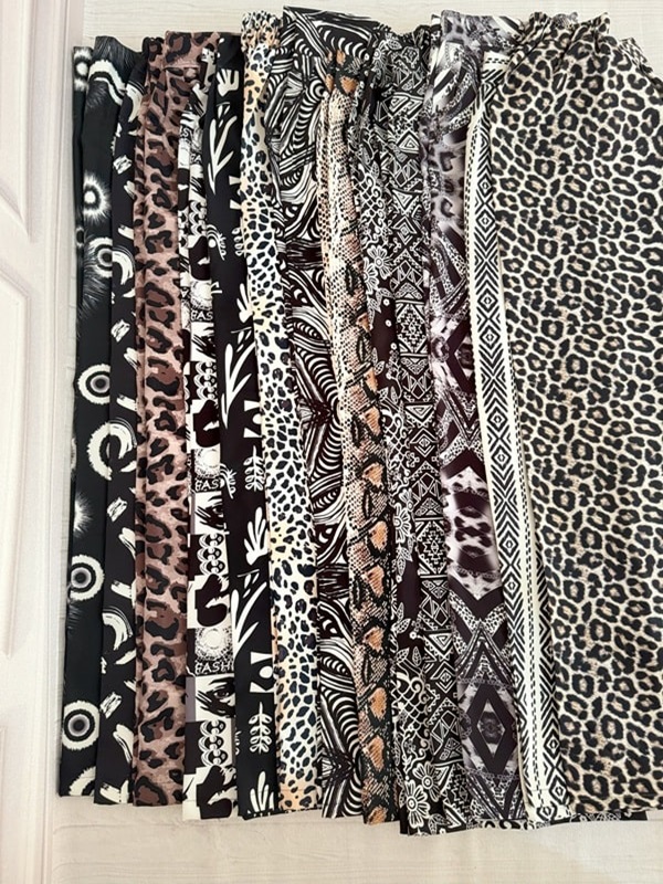 شلوار پارچهای بگ طرحدار در طرح های مختلف